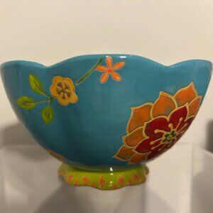 TABLETOPS UNLIMITED Cheri Vibrant Multi-Color Floral Soup / Cereal Bowl